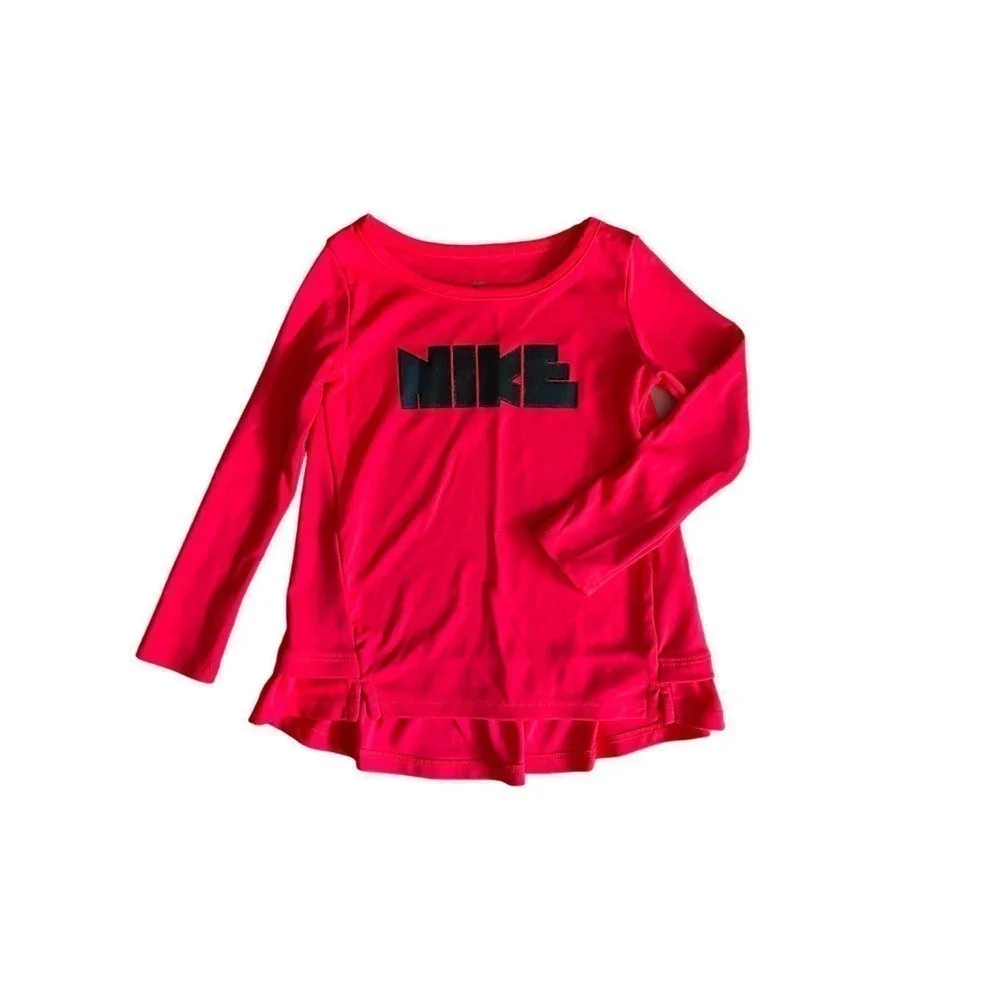 NIKE Dri-Fit Ruffle Back Pink Top Size 24 Months